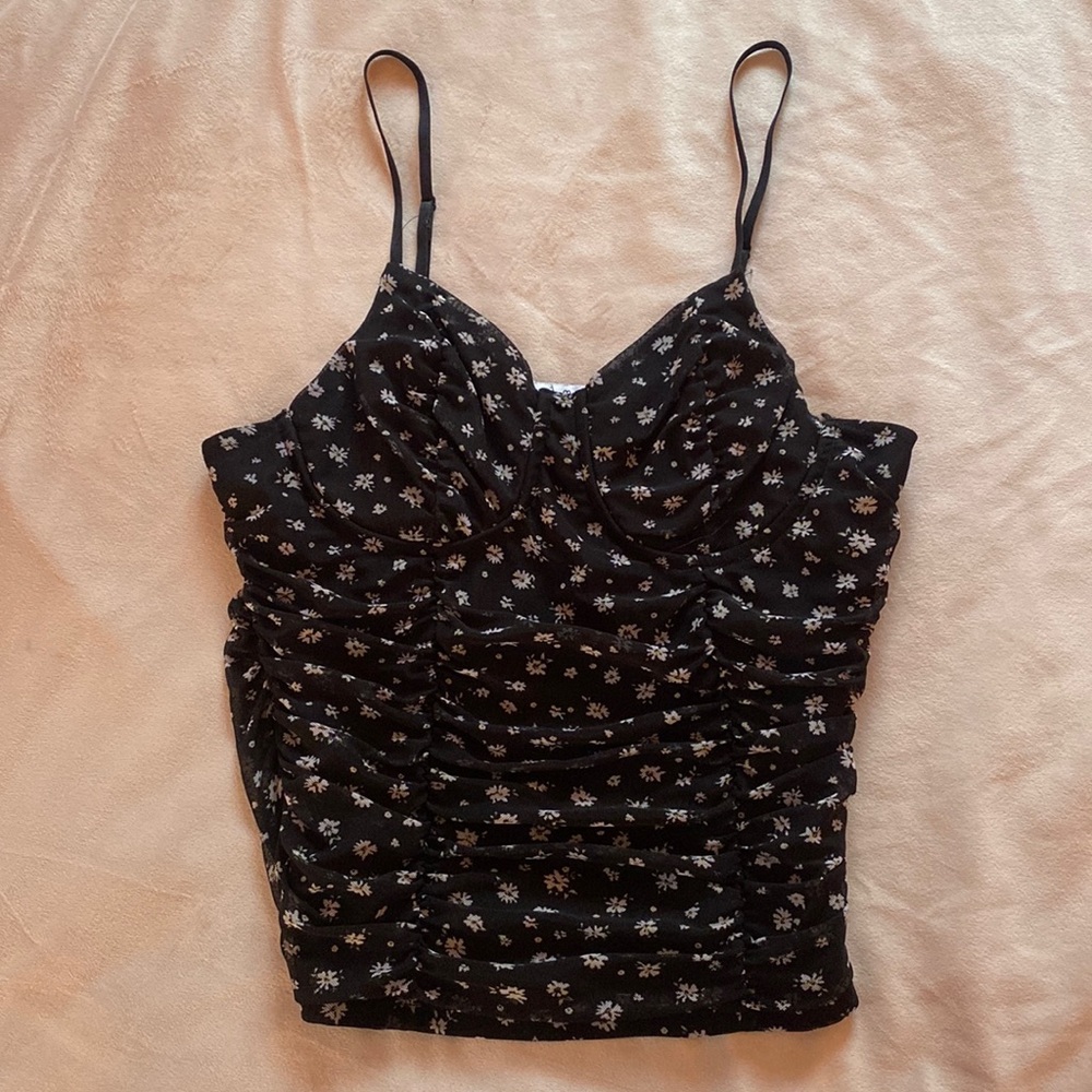 Never worn Floral tank top size large